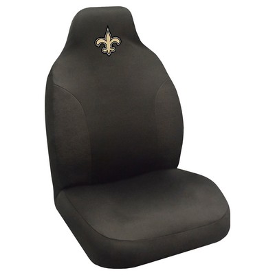 Fan Mats  LLC New Orleans Saints Embroidered Seat Cover Black