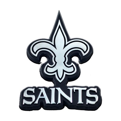 Fan Mats  LLC New Orleans Saints 3D Chrome Metal Emblem Chrome