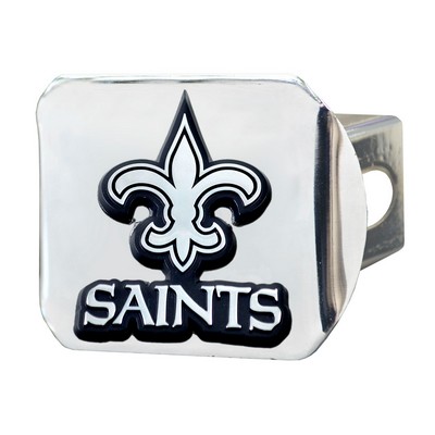 Fan Mats  LLC New Orleans Saints Hitch Cover Chrome Chrome