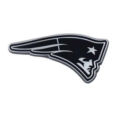 Fan Mats  LLC New England Patriots 3D Chrome Metal Emblem Chrome