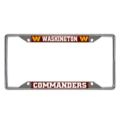 Fan Mats  LLC Washington Commanders License Plate Frame Chrome