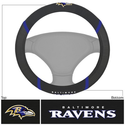 Fan Mats  LLC Baltimore Ravens Steering Wheel Cover Black