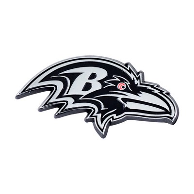 Fan Mats  LLC Baltimore Ravens 3D Chrome Metal Emblem Chrome
