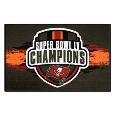Fan Mats  LLC Tampa Bay Buccaneers Starter Mat Accent Rug - 19in. x 30in., 2021 Super Bowl LV Champions Pewter