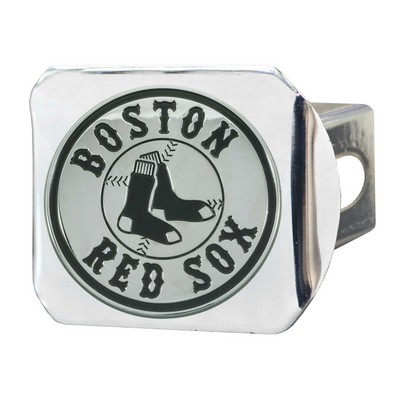 Fan Mats  LLC Boston Red Sox Hitch Cover Chrome Chrome