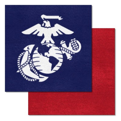 Fan Mats  LLC U.S. Marines n/a Team Carpet Tiles Red