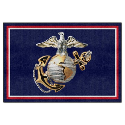 Fan Mats  LLC U.S. Marines n/a 5x8 Rug Navy
