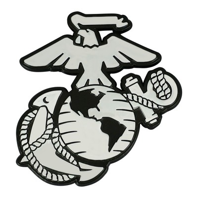 Fan Mats  LLC U.S. Marines 3D Chrome Metal Emblem Chrome