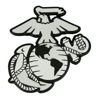 Fan Mats  LLC U.S. Marines n/a Chrome Emblem Chrome