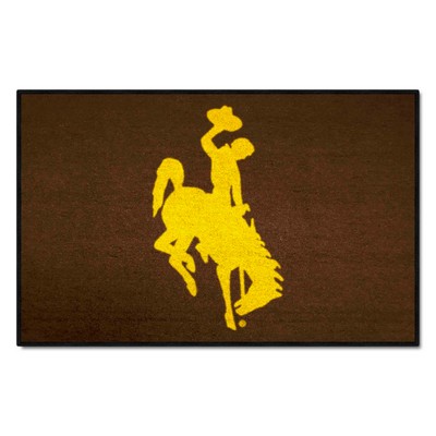 Fan Mats  LLC Wyoming Cowboys Starter Mat Brown