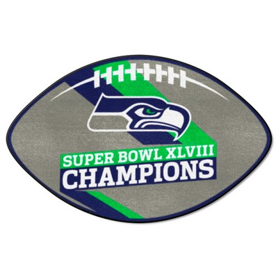 Fan Mats  LLC Seattle Seahawks Football Mat Gray