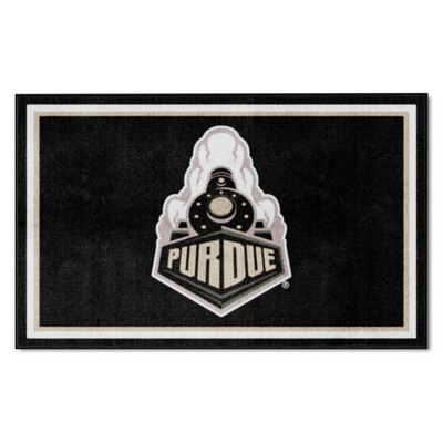 Fan Mats  LLC Purdue Boilermakers 4x6 Rug Black
