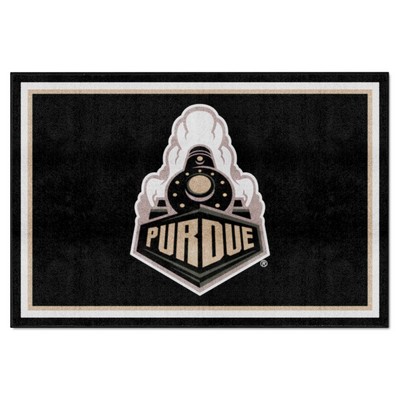 Fan Mats  LLC Purdue Boilermakers 5x8 Rug Black