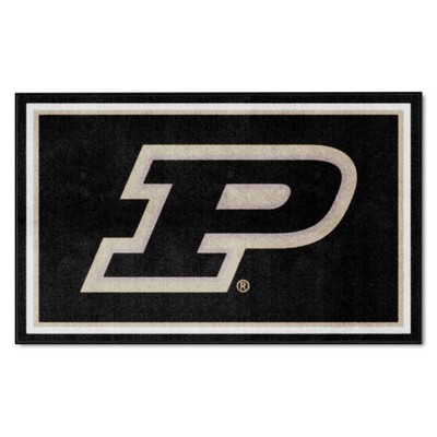 Fan Mats  LLC Purdue Boilermakers 4x6 Rug Black