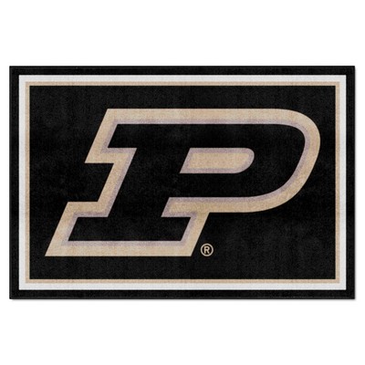 Fan Mats  LLC Purdue Boilermakers 5x8 Rug Black