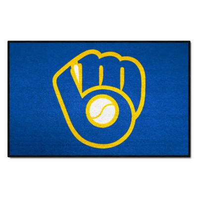 Fan Mats  LLC Milwaukee Brewers Starter Mat Blue