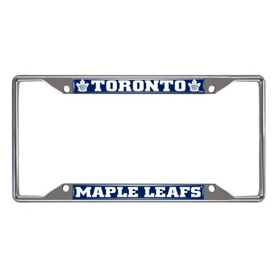 Fan Mats  LLC Toronto Maple Leafs Chrome Metal License Plate Frame, 6.25in x 12.25in Royal