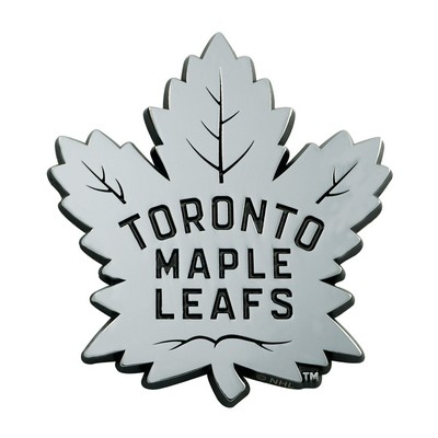 Fan Mats  LLC Toronto Maple Leafs 3D Chrome Metal Emblem Chrome