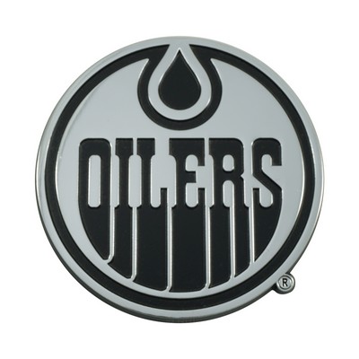 Fan Mats  LLC Edmonton Oilers 3D Chrome Metal Emblem Chrome