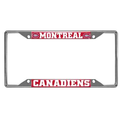 Fan Mats  LLC Montreal Canadiens Chrome Metal License Plate Frame, 6.25in x 12.25in 