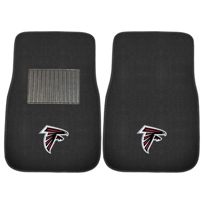 Fan Mats  LLC Atlanta Falcons Embroidered Car Mat Set - 2 Pieces Black