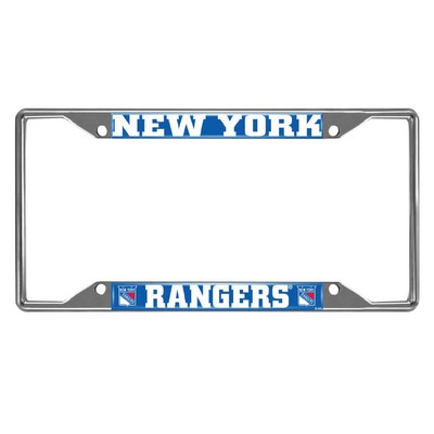 Fan Mats  LLC New York Rangers License Plate Frame Chrome
