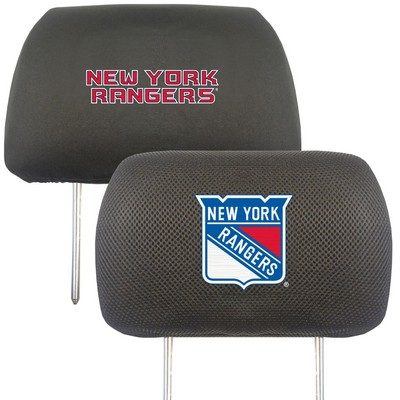 Fan Mats  LLC New York Rangers Head Rest Cover Black