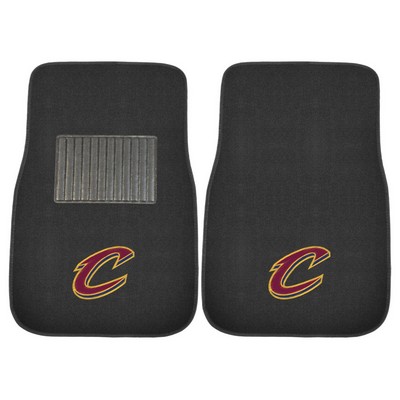 Fan Mats  LLC Cleveland Cavaliers Embroidered Car Mat Set - 2 Pieces Black