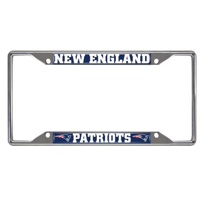 Fan Mats  LLC New England Patriots License Plate Frame Navy