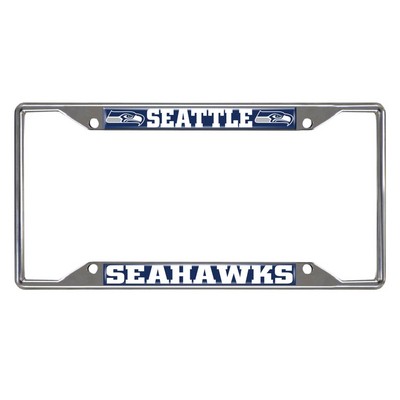 Fan Mats  LLC Seattle Seahawks License Plate Frame Blue