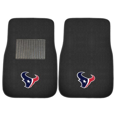 Fan Mats  LLC Houston Texans Embroidered Car Mat Set - 2 Pieces Black