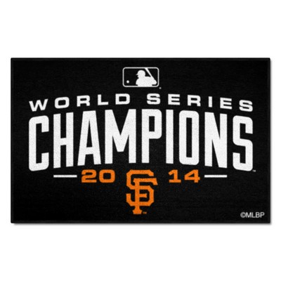 Fan Mats  LLC San Francisco Giants 2014 MLB World Series Champions Starter Mat Accent Rug - 19in. x 30in. Black