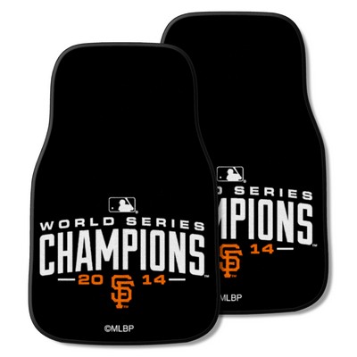 Fan Mats  LLC San Francisco Giants 2014 MLB World Series Champions Front Carpet Car Mat Set - 2 Pieces Black