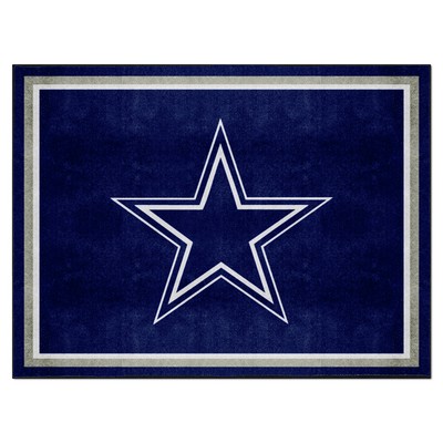 Fan Mats  LLC Dallas Cowboys 8ft. x 10 ft. Plush Area Rug Navy