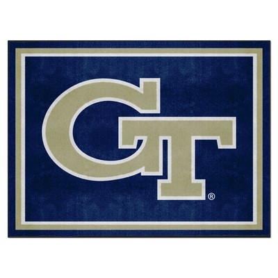 Fan Mats  LLC Georgia Tech Yellow Jackets 8x10 Rug Navy