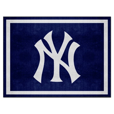 Fan Mats  LLC New York Yankees 8ft. x 10 ft. Plush Area Rug Navy