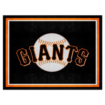 Fan Mats  LLC San Francisco Giants 8ft. x 10 ft. Plush Area Rug Black