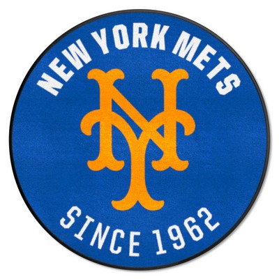 Fan Mats  LLC New York Mets Roundel Rug - 27in. Diameter2014 Blue