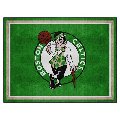 Fan Mats  LLC Boston Celtics 8ft. x 10 ft. Plush Area Rug Green