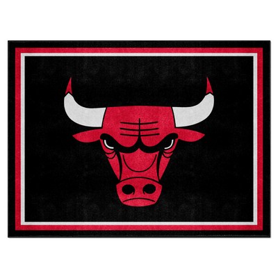 Fan Mats  LLC Chicago Bulls 8ft. x 10 ft. Plush Area Rug Red