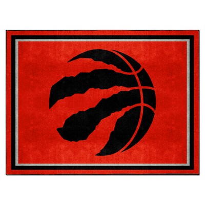 Fan Mats  LLC Toronto Raptors 8ft. x 10 ft. Plush Area Rug Red