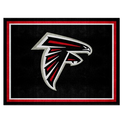 Fan Mats  LLC Atlanta Falcons 8ft. x 10 ft. Plush Area Rug Black