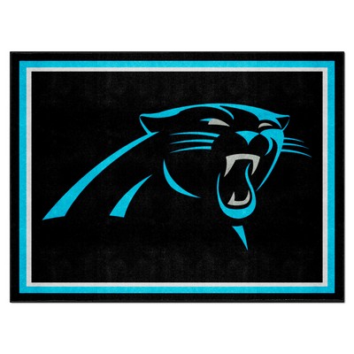 Fan Mats  LLC Carolina Panthers 8ft. x 10 ft. Plush Area Rug Black