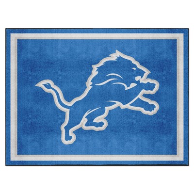 Fan Mats  LLC Detroit Lions 8x10 Rug Blue