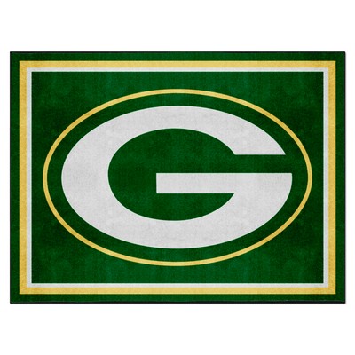 Fan Mats  LLC Green Bay Packers 8ft. x 10 ft. Plush Area Rug Green