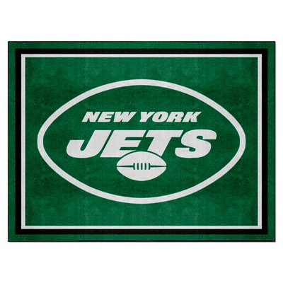 Fan Mats  LLC New York Jets 8ft. x 10 ft. Plush Area Rug Green