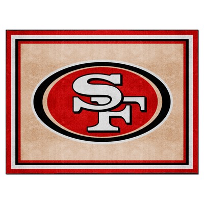 Fan Mats  LLC San Francisco 49ers 8ft. x 10 ft. Plush Area Rug Red