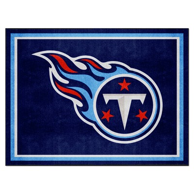 Fan Mats  LLC Tennessee Titans 8ft. x 10 ft. Plush Area Rug Navy