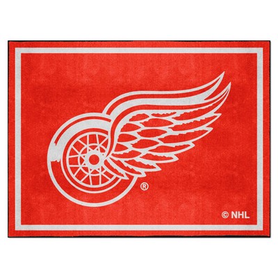 Fan Mats  LLC Detroit Red Wings 8x10 Rug Red