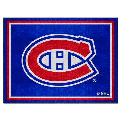 Fan Mats  LLC Montreal Canadiens 8ft. x 10 ft. Plush Area Rug Blue